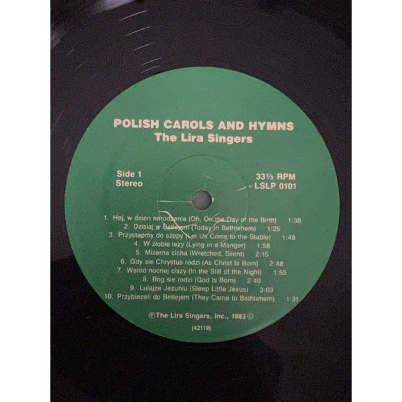 The Lira Singers Polish Carols and Hymns 1983 LP LSLP 0101 VG - Picture 5 of 7